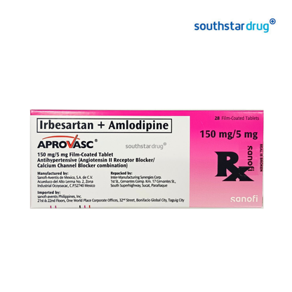 Rx: Aprovasc 150mg / 5mg Tablet