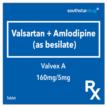 Rx: Valvex A 160mg/5mg Tablet