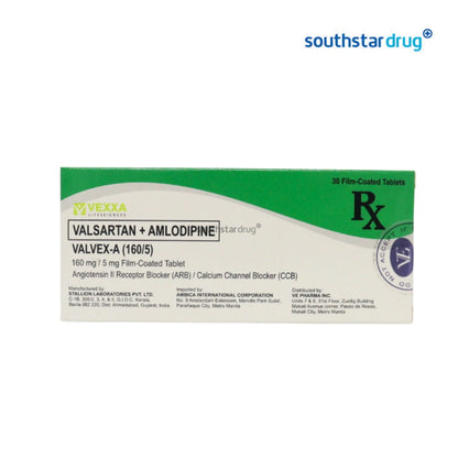 Rx: Valvex A 160mg/5mg Tablet