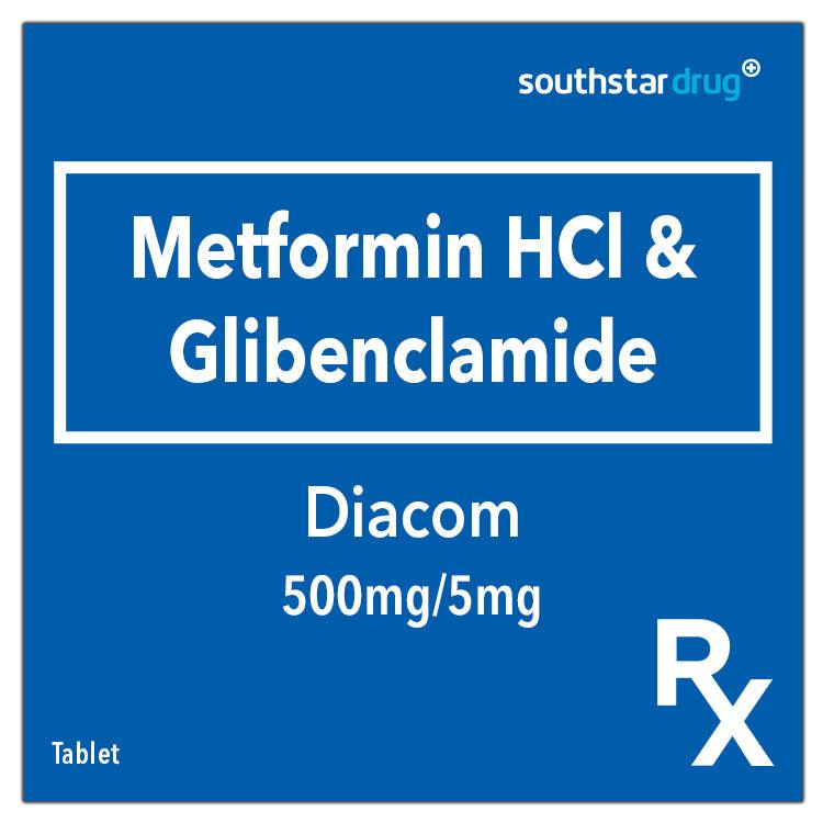 Rx: Diacom 500mg / 5mg Tablet - Southstar Drug