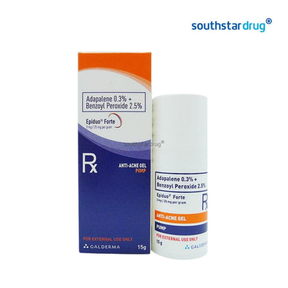 Rx: Epiduo Forte 3mg / 25mg 15g Gel