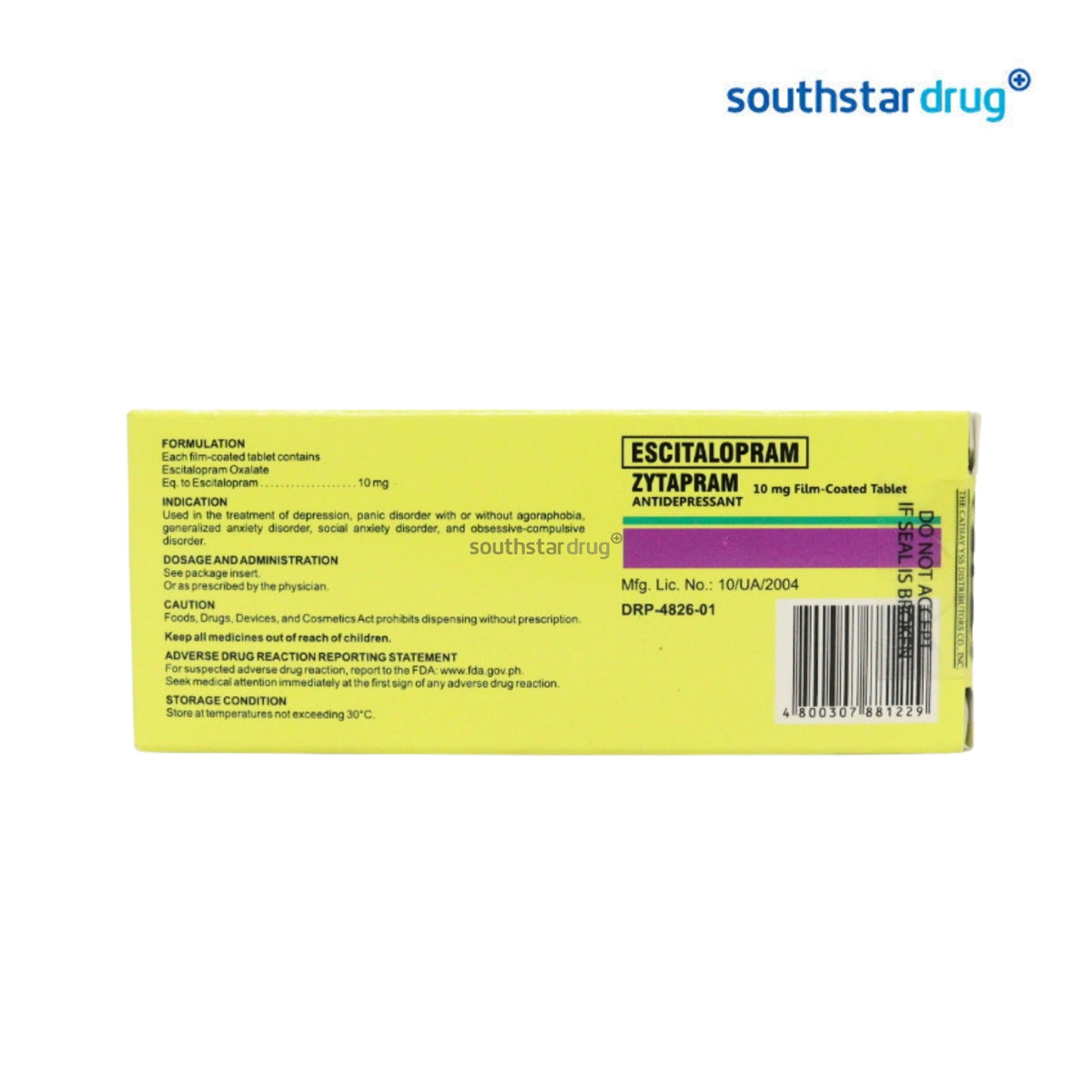 Rx: Zytapram 10mg Tablet