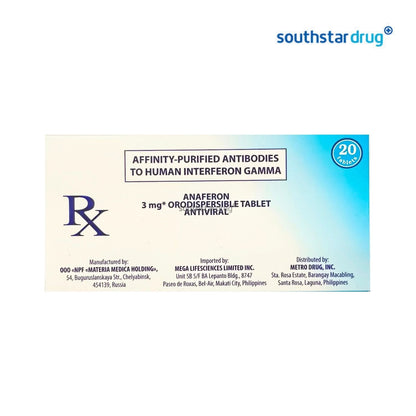 Rx: Anaferon 3mg Tablet 20x1