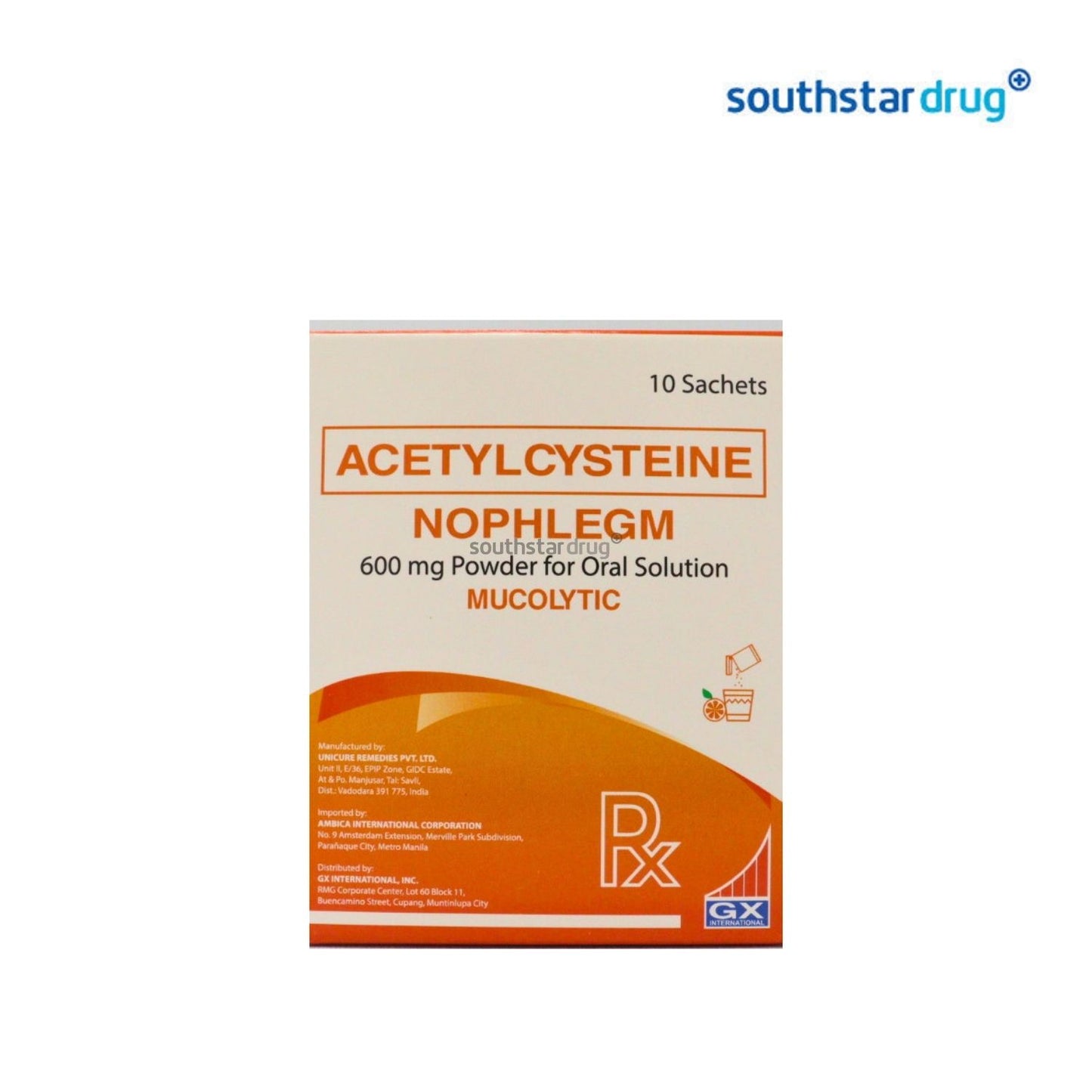 Rx: Nophlegm 600mg Oral Solution Powder Sachet