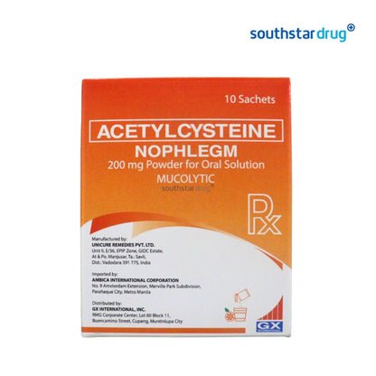 Rx: Nophlegm 200mg Oral Solution Sachet Powder