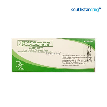 Rx: Alzor HCT 20mg / 12.5mg Tablet