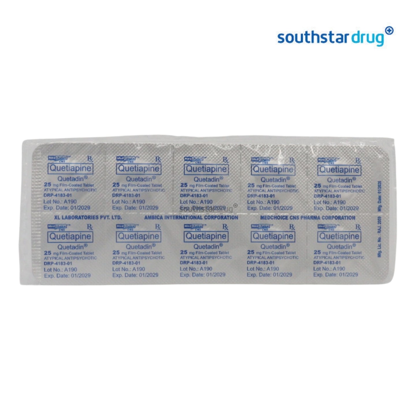 Rx: Quetadin 25mg Tablet