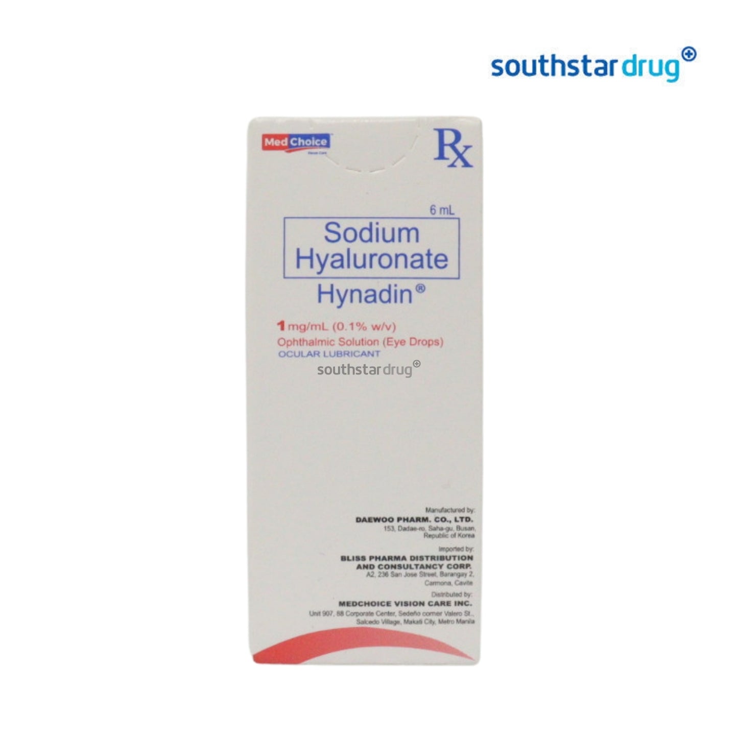 Rx: Hynadin 1mg/ml Ophthalmic Solution 6ml