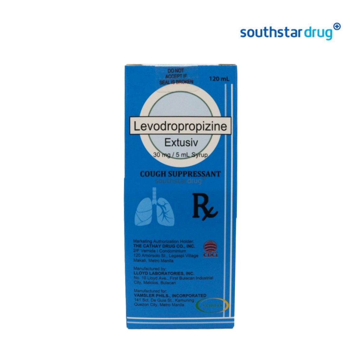 Rx: Extusiv 30mg/5ml 120ml Syrup