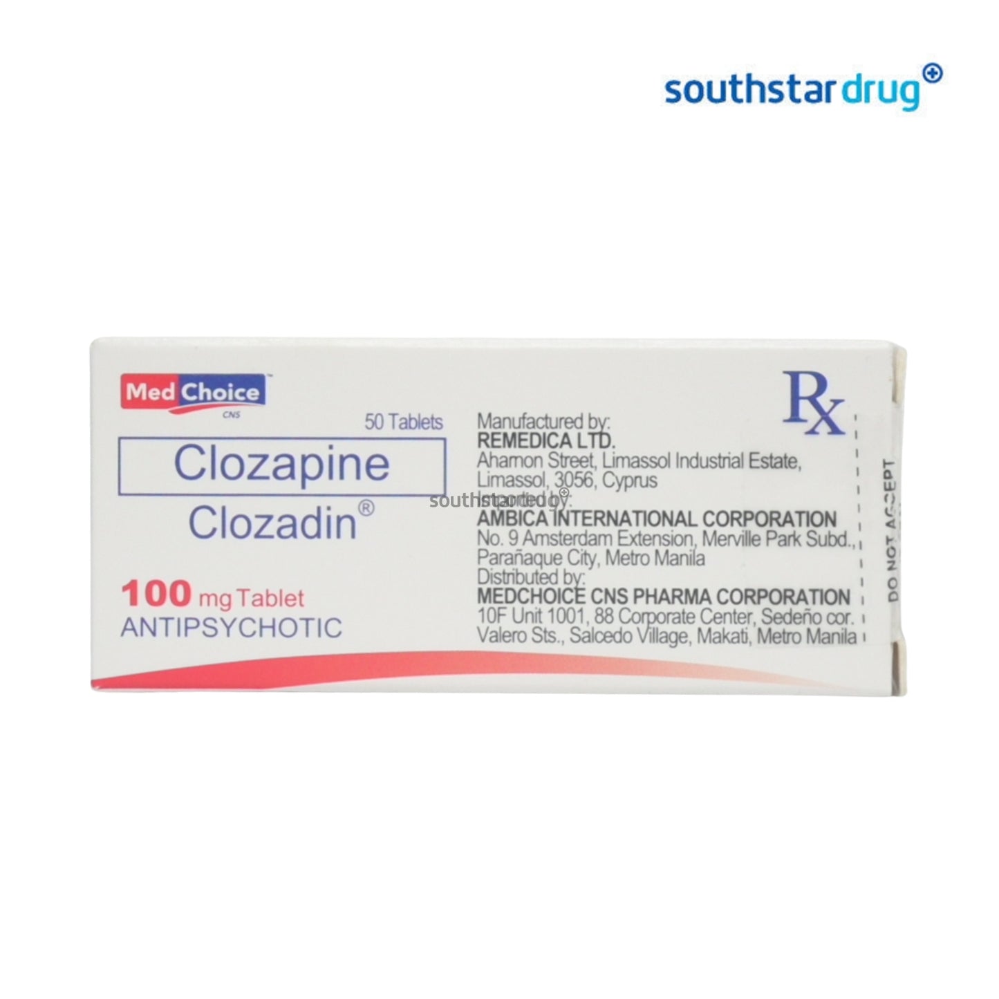 Rx: Clozadin 100mg Tablet