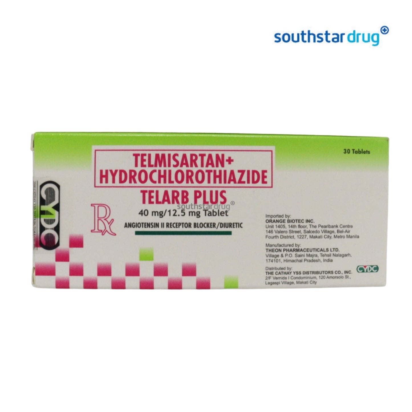 Rx: Telarb Plus 40mg/12.5mg Tablet