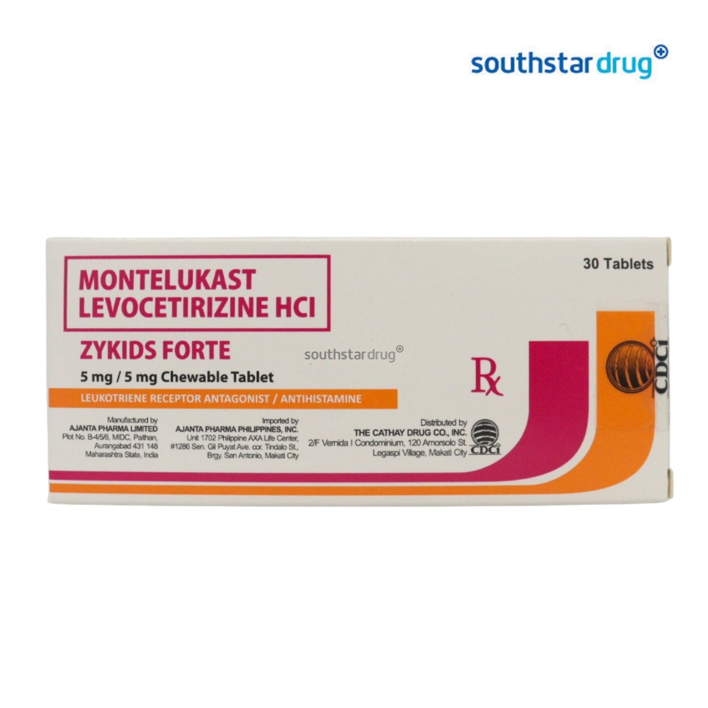 Rx: Zykids Forte 5mg/5mg Chewable Tablet