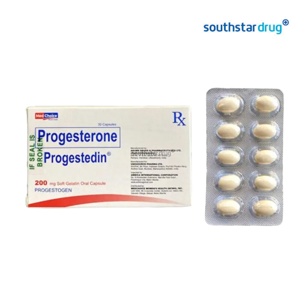Rx: Progestedin Softgel Capsules 200mg 1pc