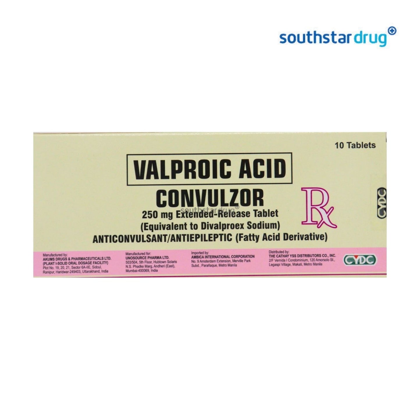 Rx: Convulzor Tablet 250mg