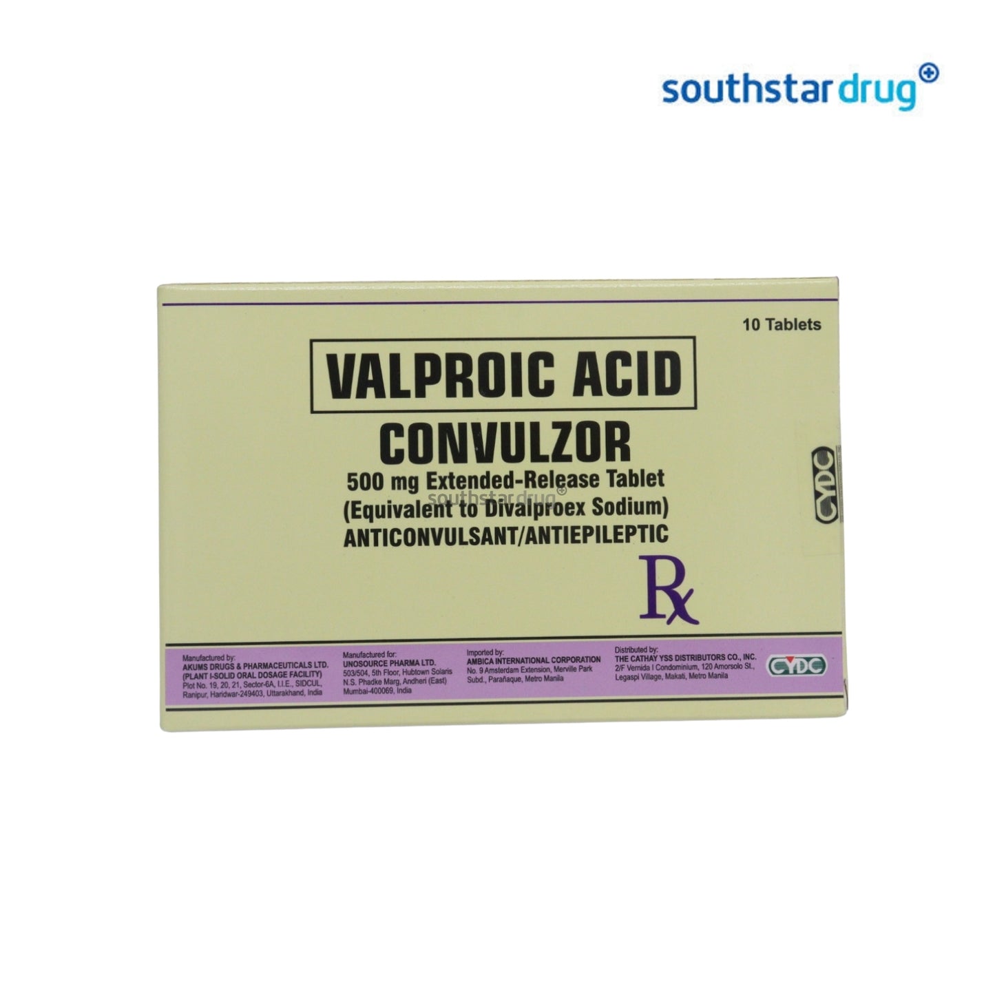 Rx: Convulzor Tablet 500mg