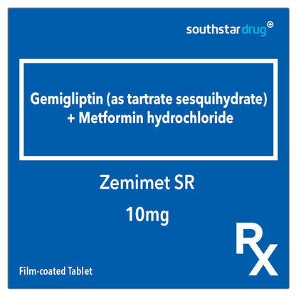 Rx: Zemimet SR 50mg/500mg Film-coated Tablet