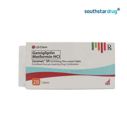 Rx: Zemimet SR 50mg/500mg Film-coated Tablet