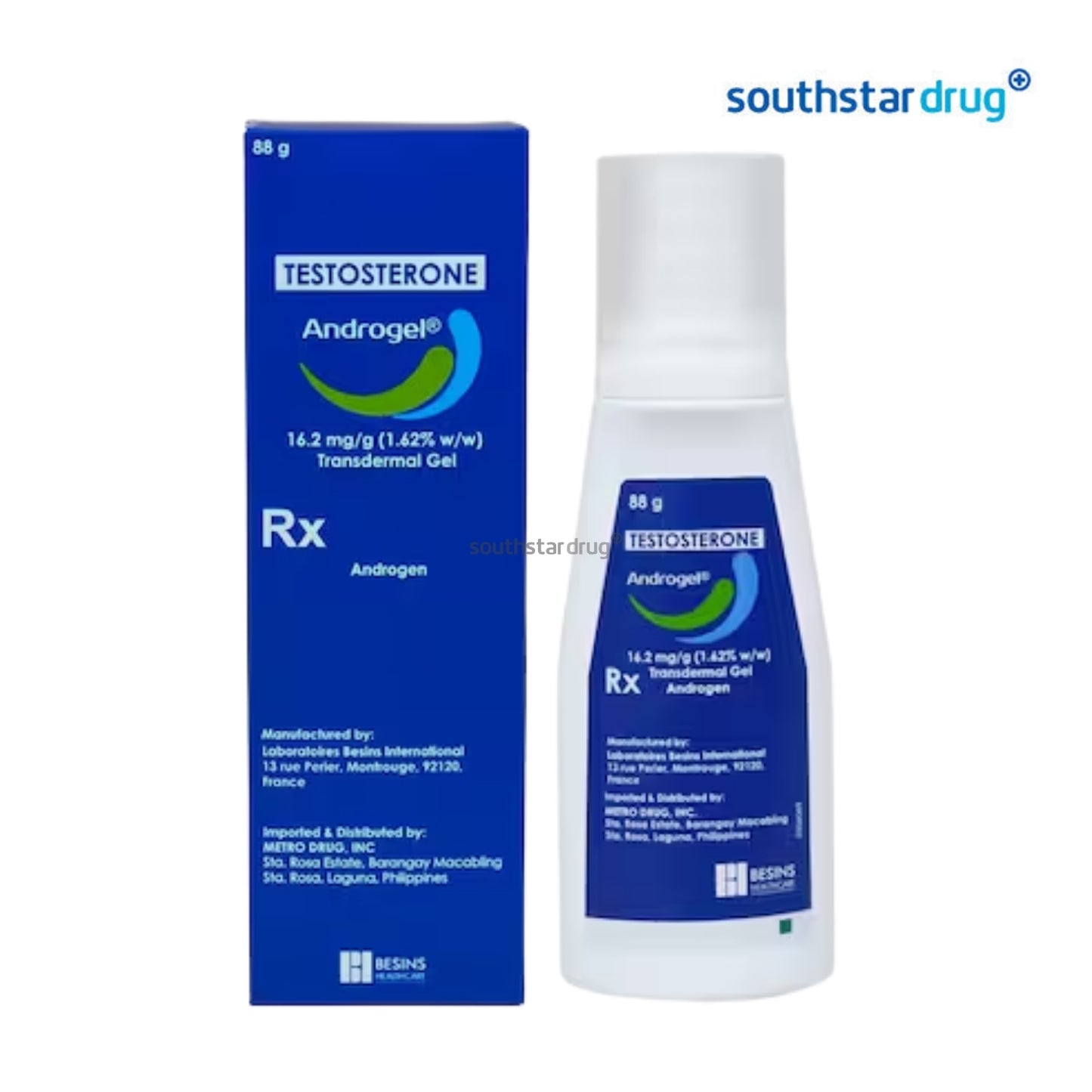 Rx: Androgel  16.2mg/g 88g Transdermal Gel