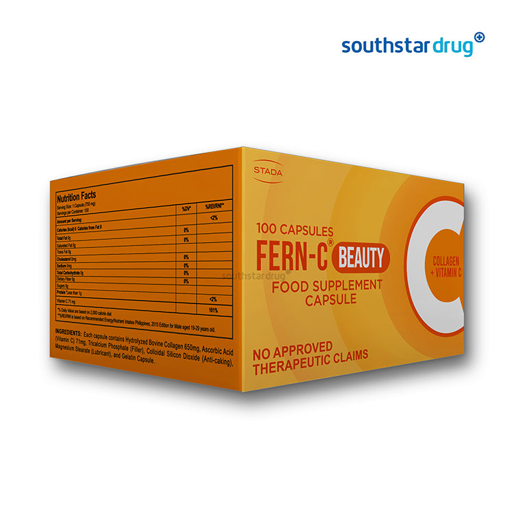Fern-C Beauty Collagen+Vitamin C 750mg Capsule - 15s