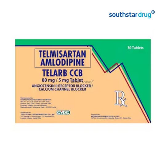 Rx: Telarb CCB 80mg/5mg Tablet 1pc