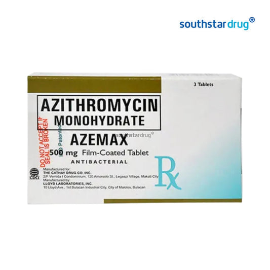 Rx: Azemax 500mg Film-Coated Tablet 1pc