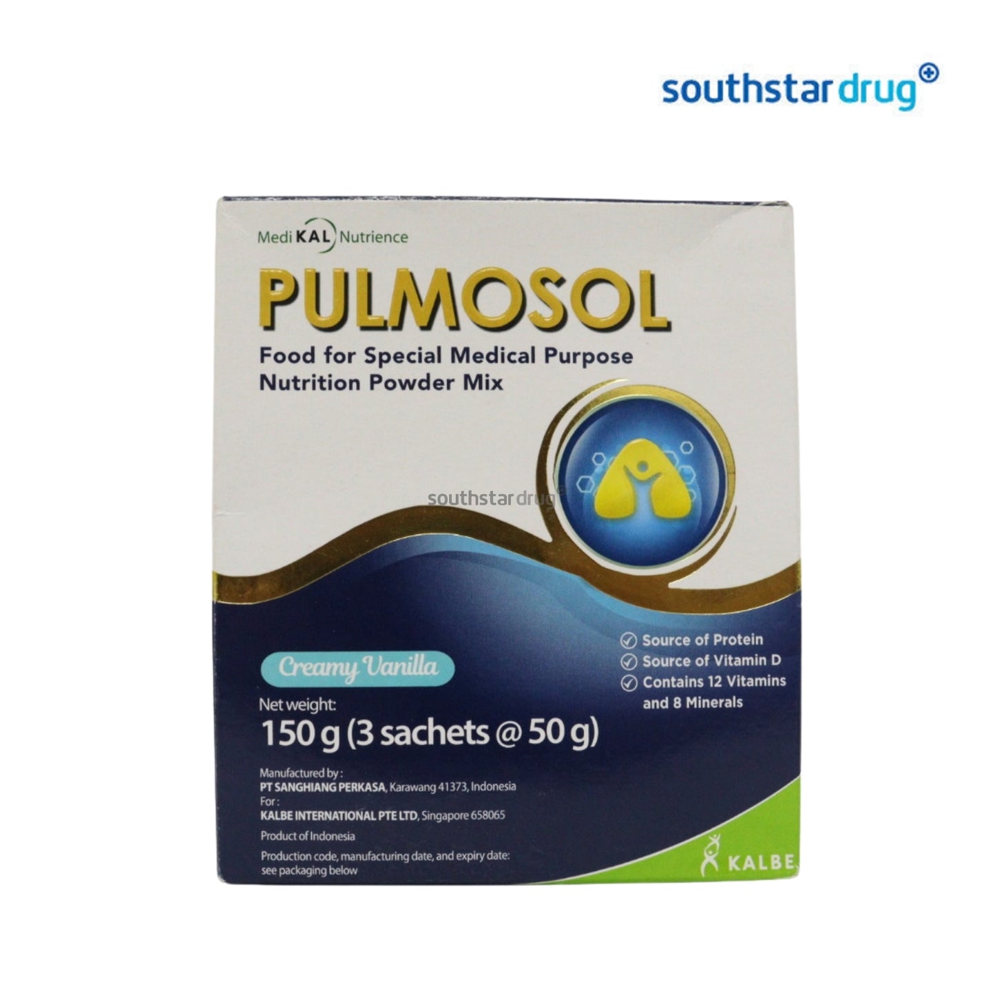 Pulmosol Creamy Vanilla Powder 150g (1 Box) – Adult Nutritional Support