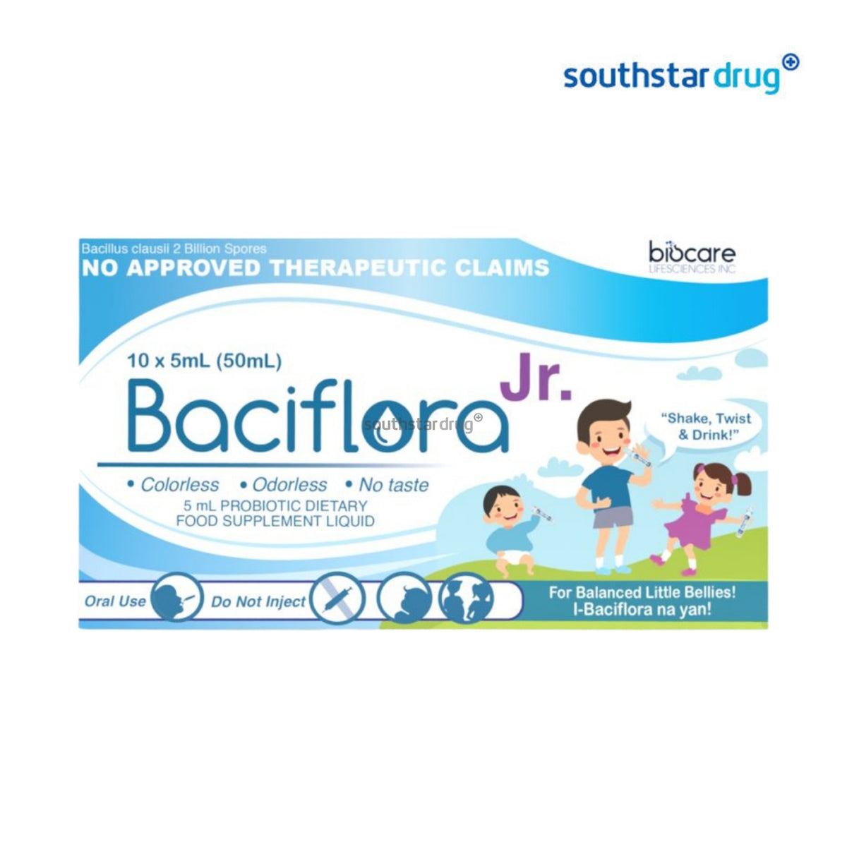 Baciflora Jr. Suspension 2B CFU/5ml 1pc – Probiotic Supplement - 1 box