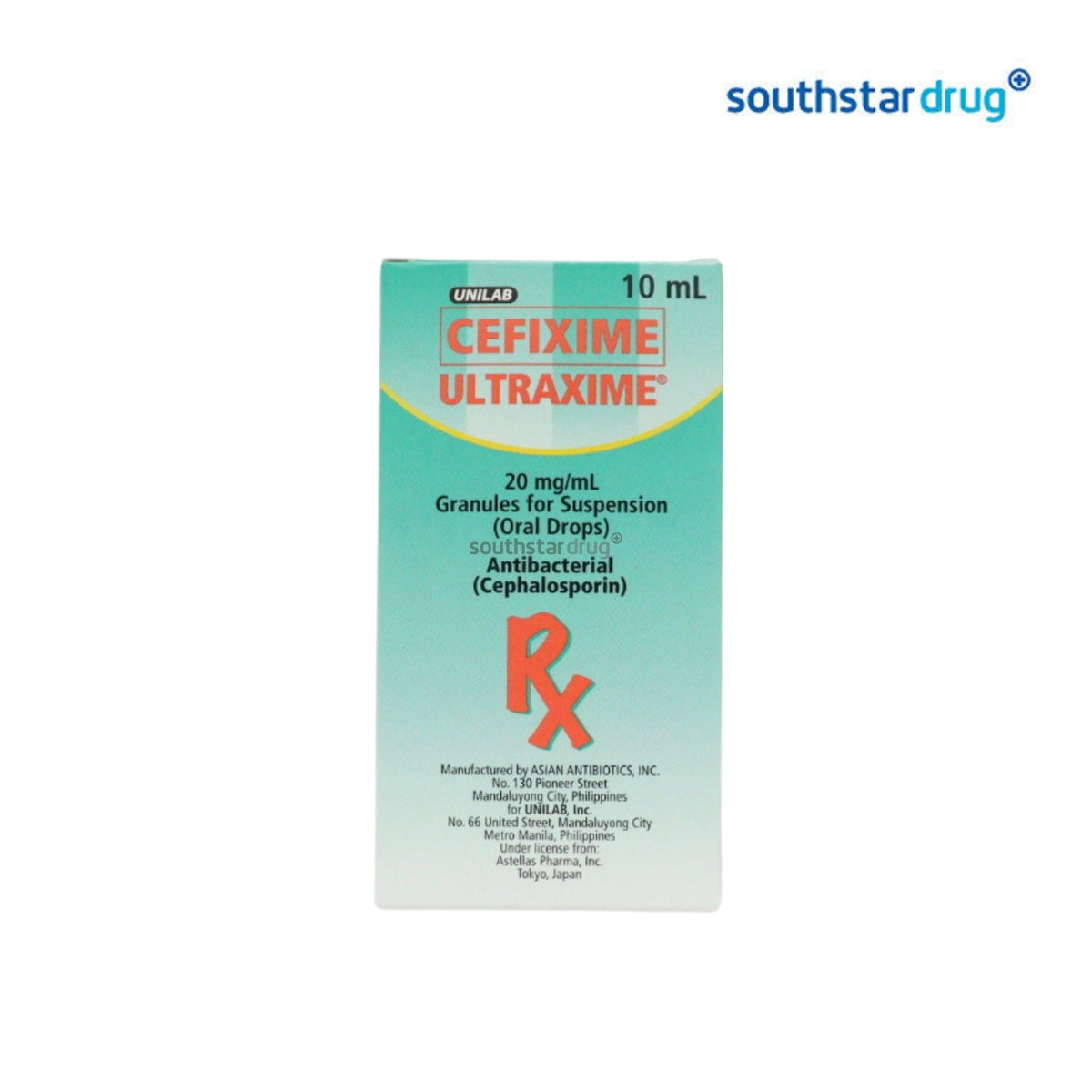 Rx: Ultraxime 20mg /ml 10ml Oral Drops