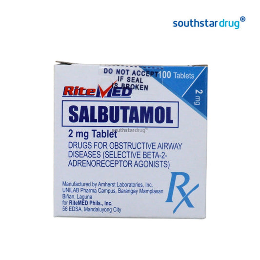 Rx: RiteMed Salbutamol 2mg Tablet