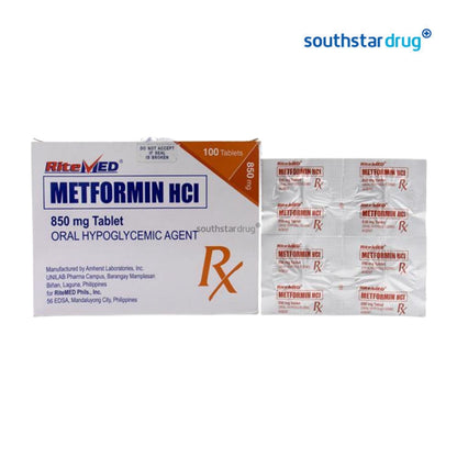 Rx: RiteMed Metformin 850mg Tablet
