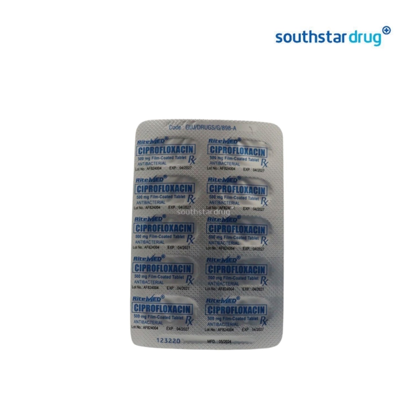 Rx: RiteMed Ciprofloxacin 500mg Tablet