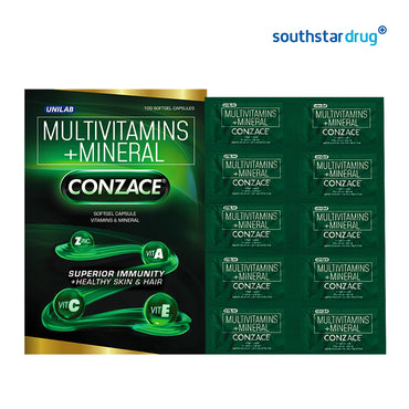 Conzace Multivitamins + Minerals Capsules (20pcs capsule) – Immune & Skin Health Support