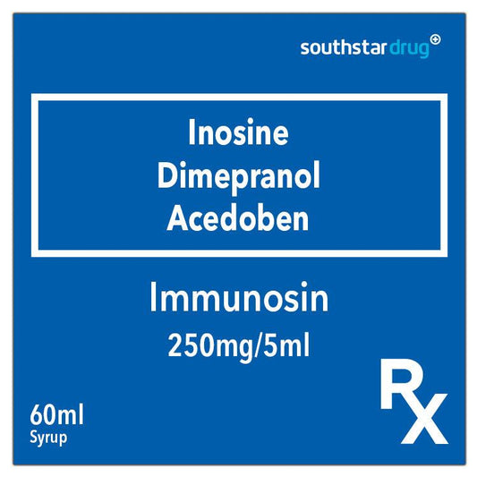 Rx: Immunosin 250mg / 5ml Syrup 60ml - Southstar Drug