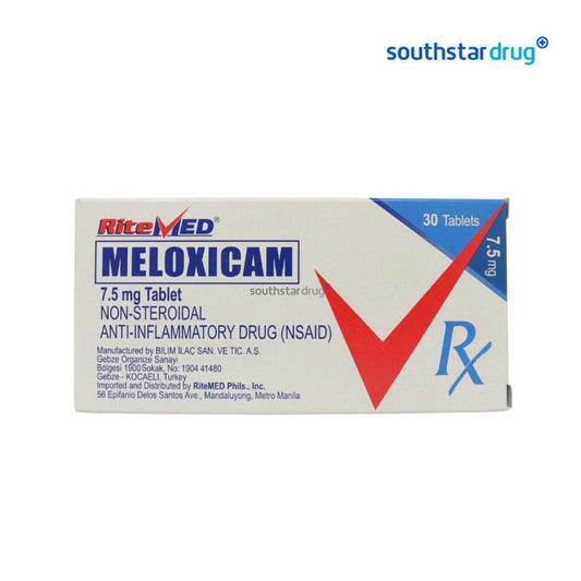 Rx: Ritemed Meloxicam 7.5mg Tablet