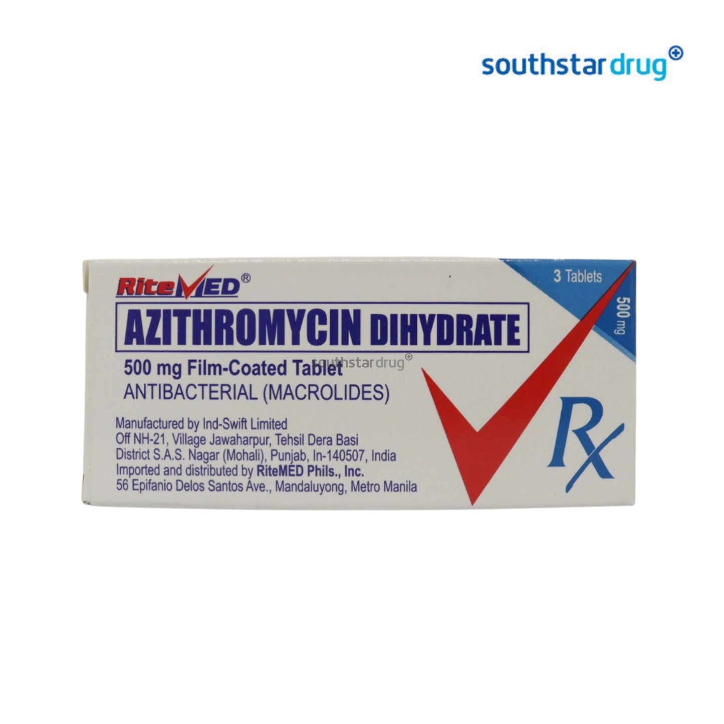 Rx: RiteMed Azithromycin 500mg Tablet