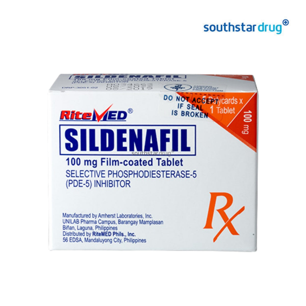 Rx: RiteMed Sildenafil 100mg Tablet