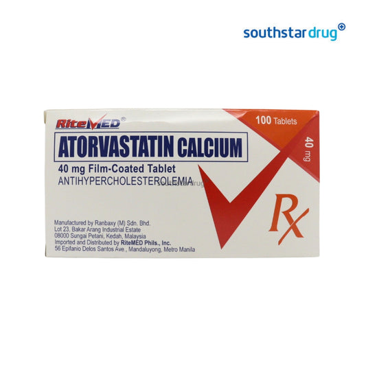 Rx: RiteMed Atorvastatin 40mg Tablet