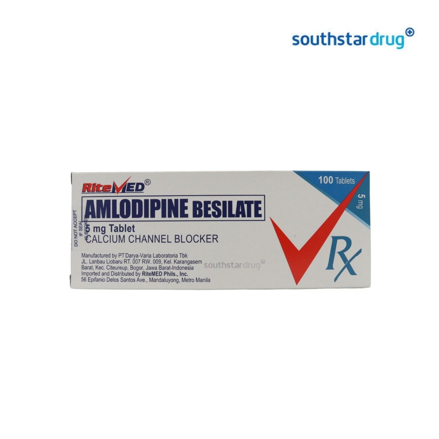Rx: RiteMed Amlodipine 5mg Tablet