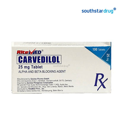 Rx: RiteMed Carvedilol Tablet 25mg