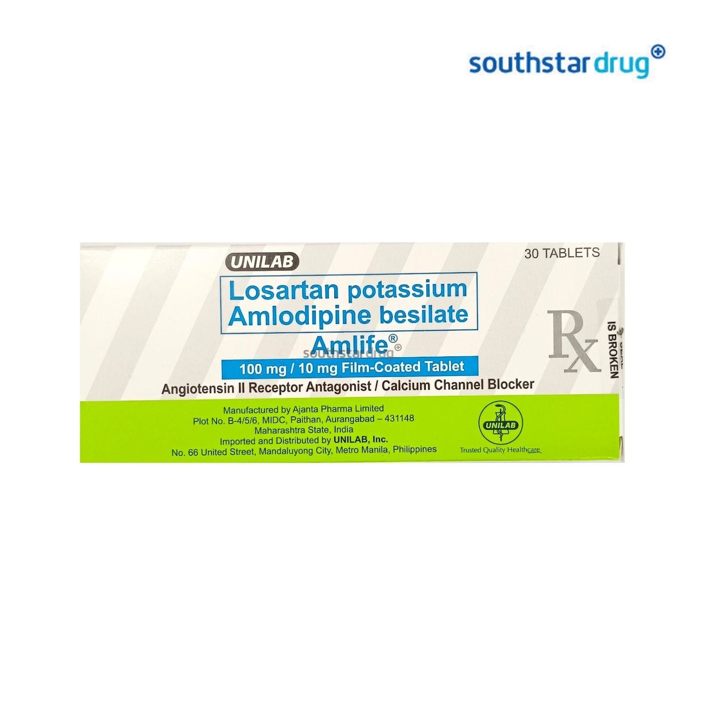 Rx: Amlife 100mg / 10mg Tablet