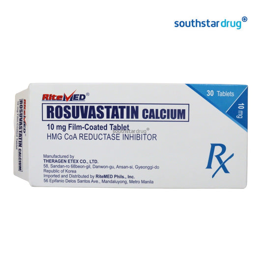 Rx: RiteMed Rosuvastatin 10mg Tablet