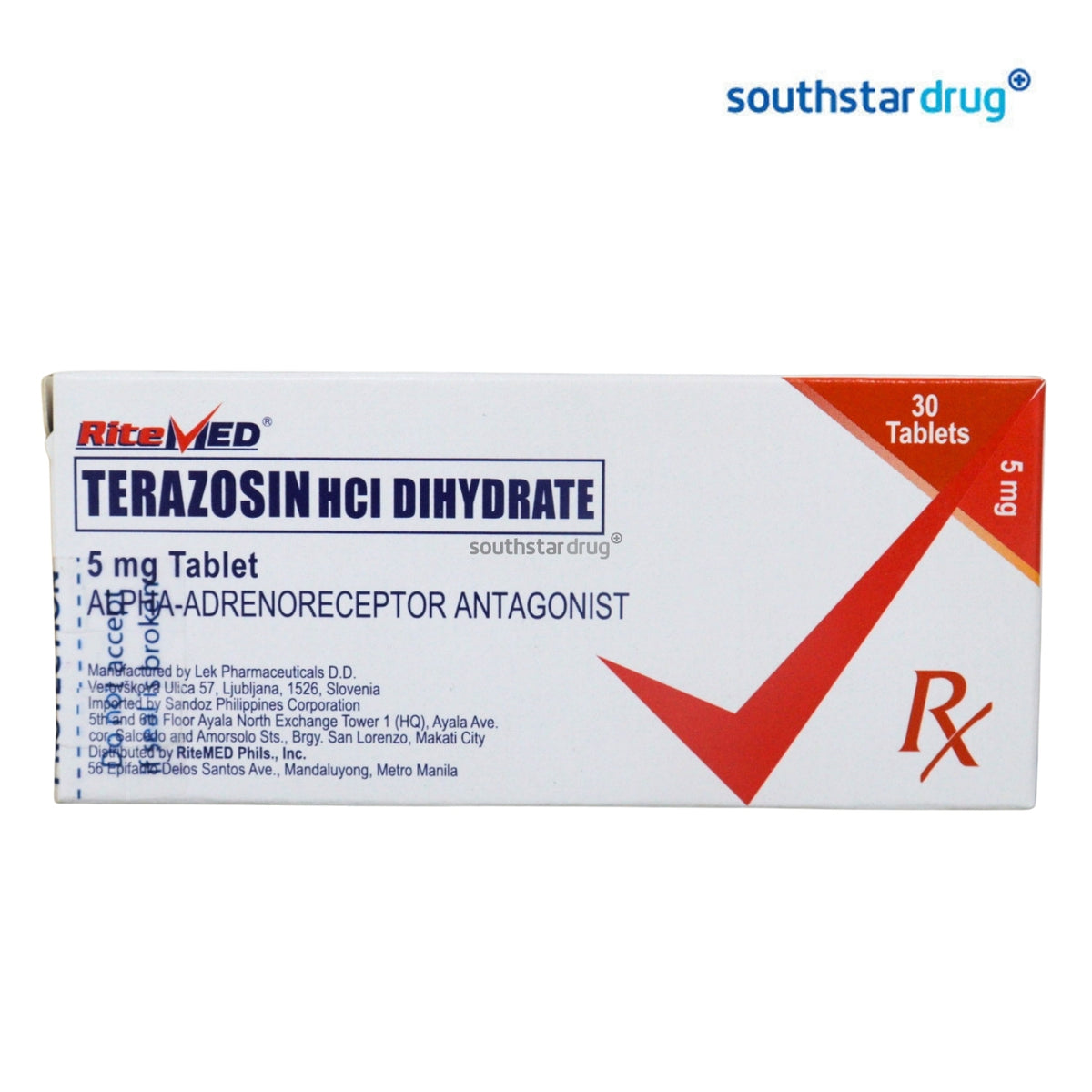 Rx: RiteMed Terazosin HCl Dihydrate 5mg Tablet