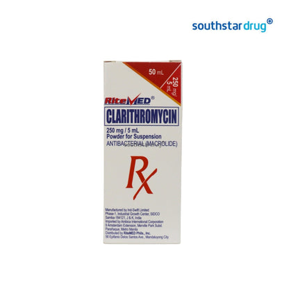 Rx: RiteMed Clarithromycin 250mg / 5ml 50ml Suspension