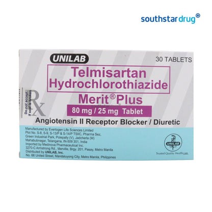 Rx: Merit Plus 80mg/25mg Tablet