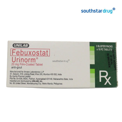 Rx: Urinorm 20mg Tablet