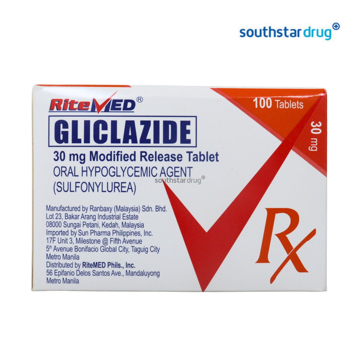 Rx: RiteMed Gliclazide 30mg Tablet