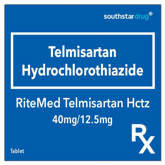 Rx: RiteMed Telmisartan Hydrochlorothiazide 40mg/12.5mg Tablet - Southstar Drug