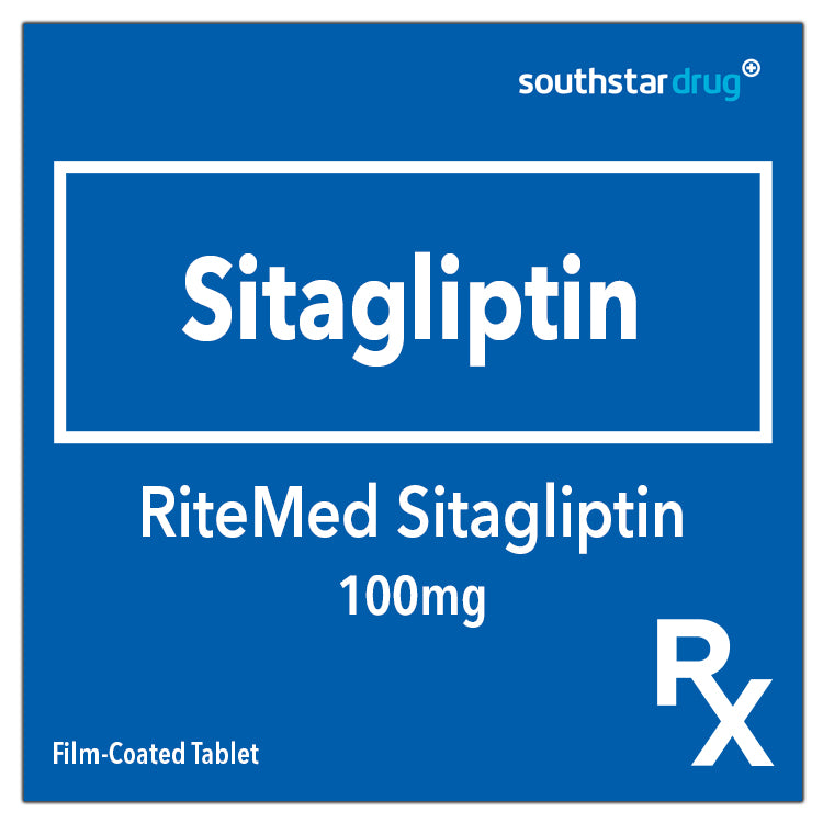 Rx: RiteMed Sitagliptin 100mg Film-Coated Tablet