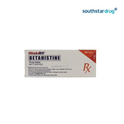 Rx: RiteMed Betahistine 16mg Tablet