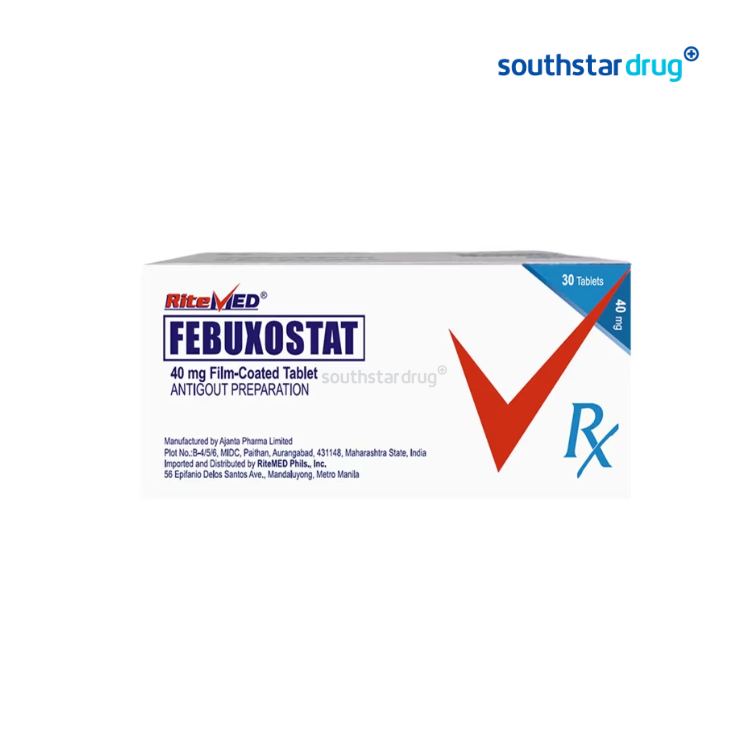 Rx: RiteMed Febuxostat 40Mg Film-coated Tablet